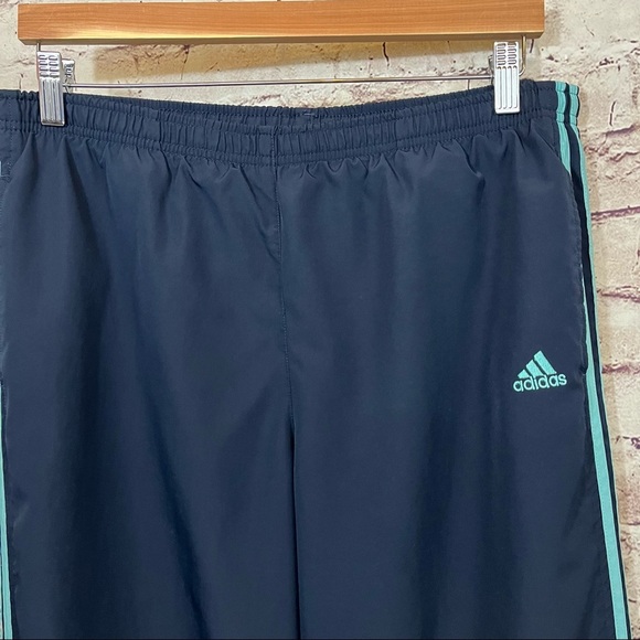 Adidas Navy Striped Elastic Waist Track Pants - Picture 3 of 13